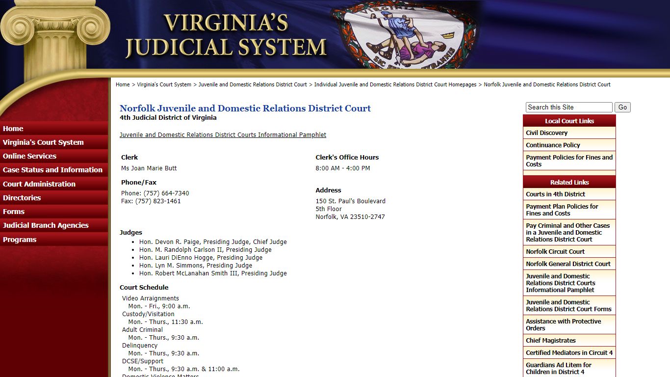 Norfolk Juvenile and Domestic Relations District Court